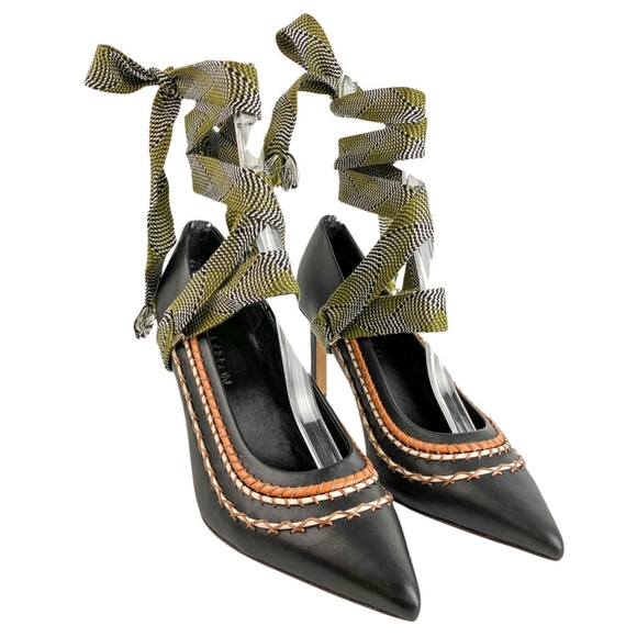 Sz 35, 38 and 38.5 NIB $620 Ulla Johnson Salma ribbon heels - Picture 1 of 11